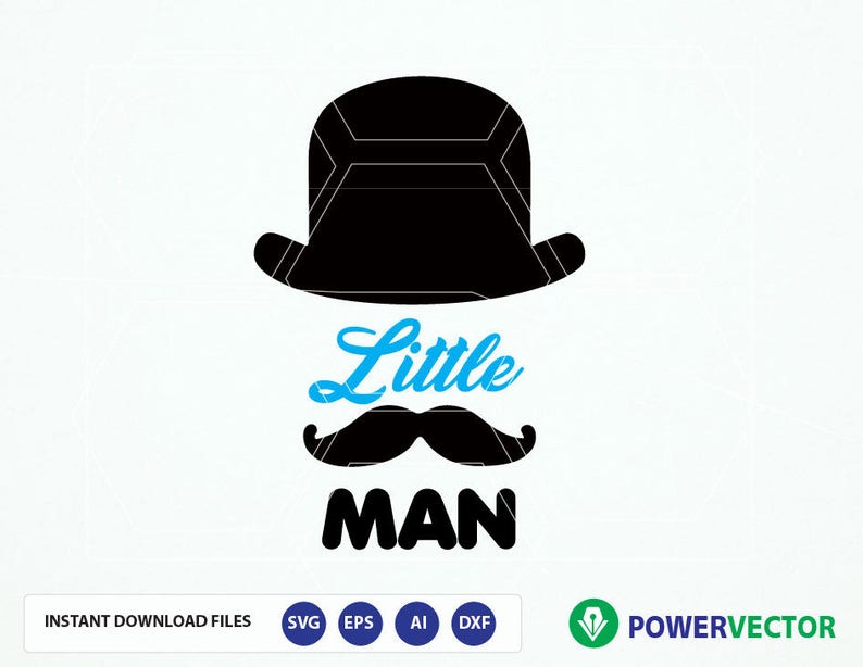 Download Little Man SVG. Mustache SVG. Silhouette Dxf Studio3 Svg ...