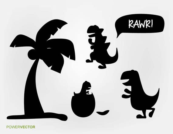 Download Dinosaur SVG File Tree Silhouette Dinosaur Illustration | Etsy