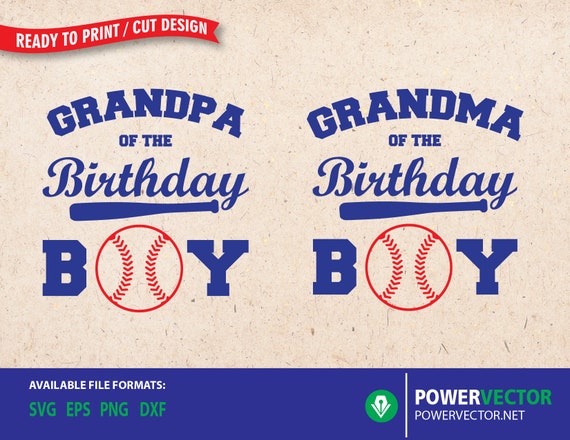 Download Grandpa Grandma Of The Birthday Boy Svg Birthday Cut File Etsy