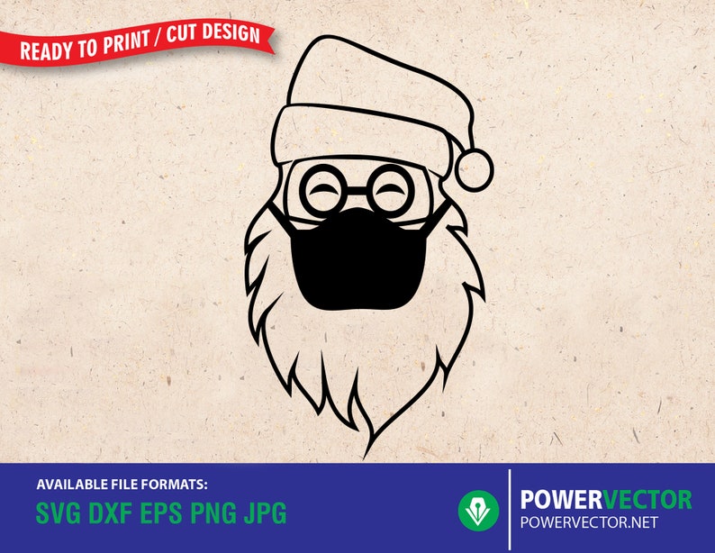 Download Santa with Mask svg Santa with Face Mask Clipart Santa | Etsy
