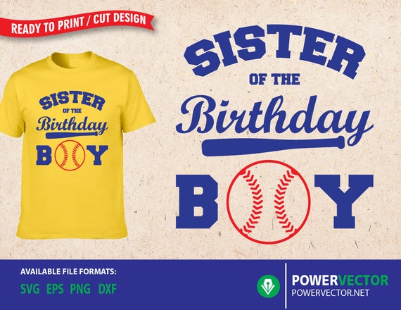 Download Sister Of The Birthday Boy Svg Birthday Cut Files Iron On Etsy