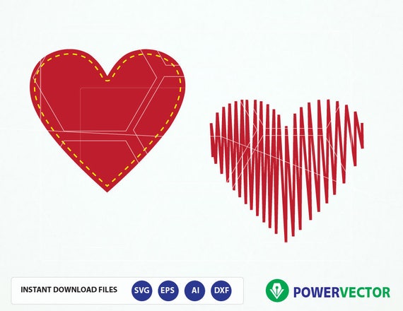 Download Hearts Cut File Stitched Heart Svg File Heart Png File Love Etsy