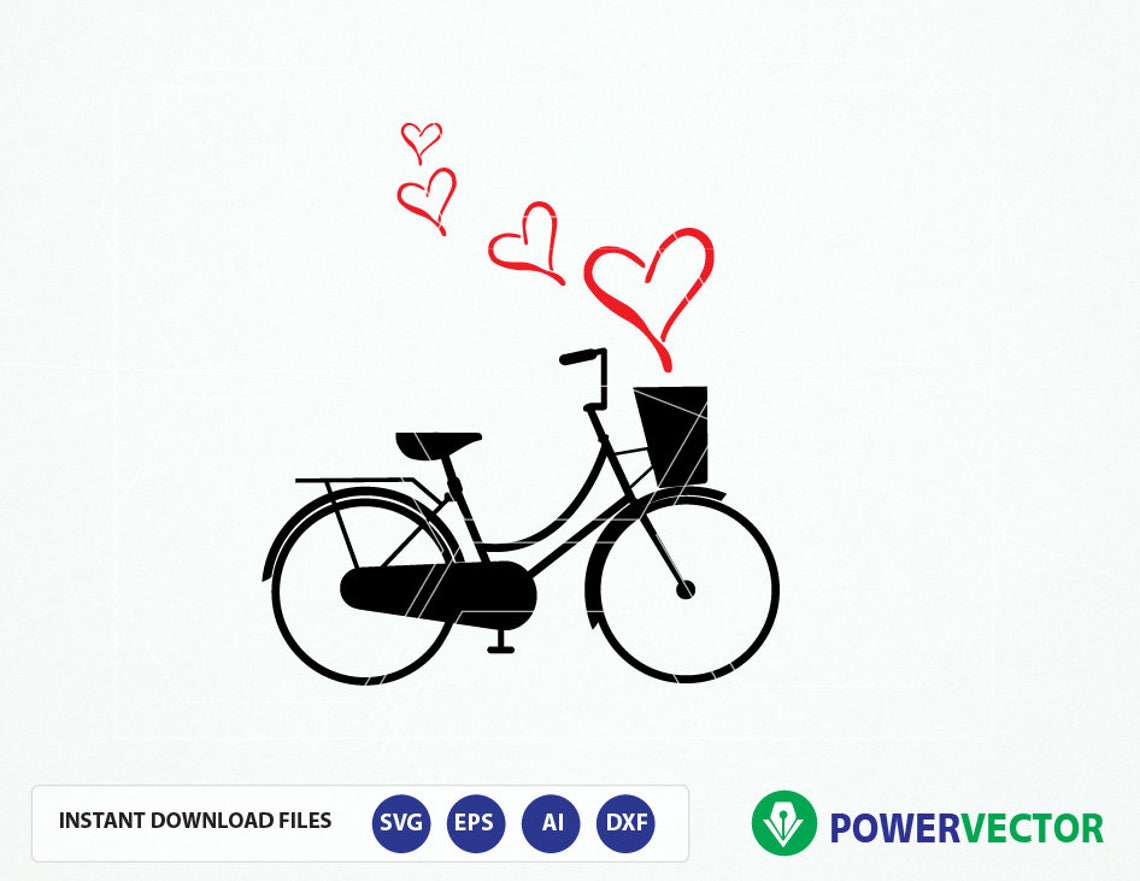 Svg valentine bicycle bike heart svg dxf png eps cut files  etsy Svg valentine bicycle bike heart svg dxf png eps cut files  etsy