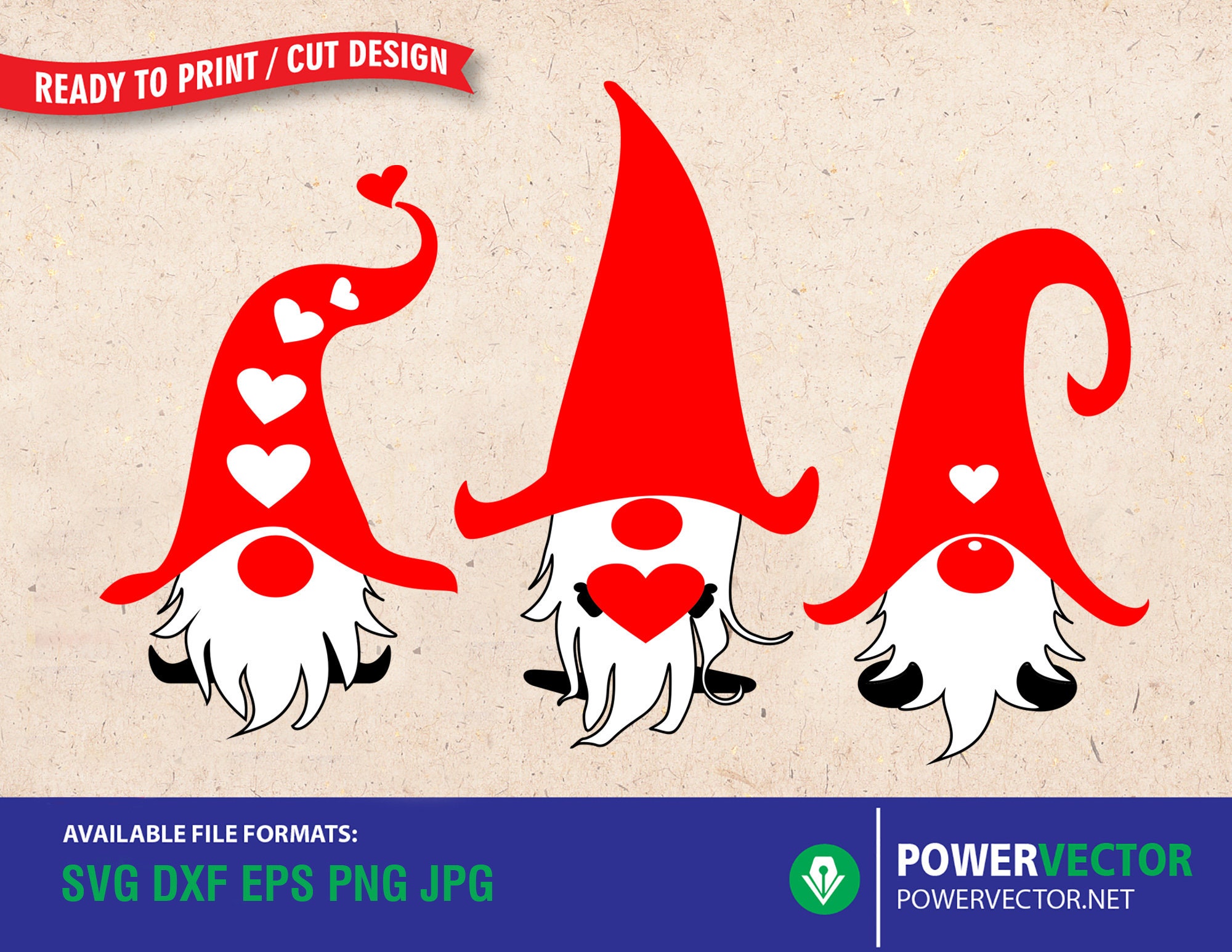 Gnome Heart Svg Valentine's Day Svg Gnomes Svg Dxf | Etsy Ireland