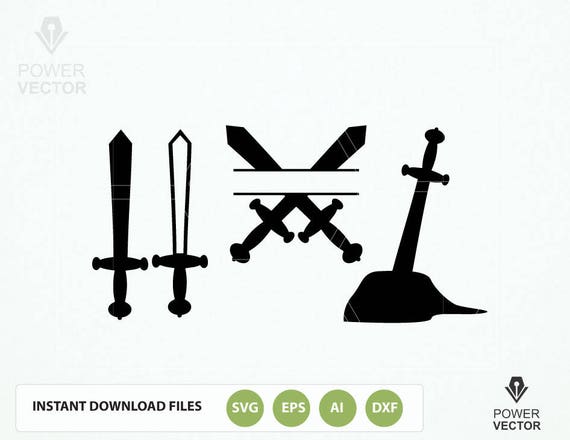 Sword Svg File Sword Clipart Svg Sword Cut Logo File Sword Etsy