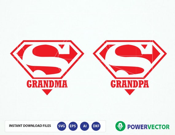 Download Super Grandma Super Grandpa Svg Files Super Grandma Dxf Etsy