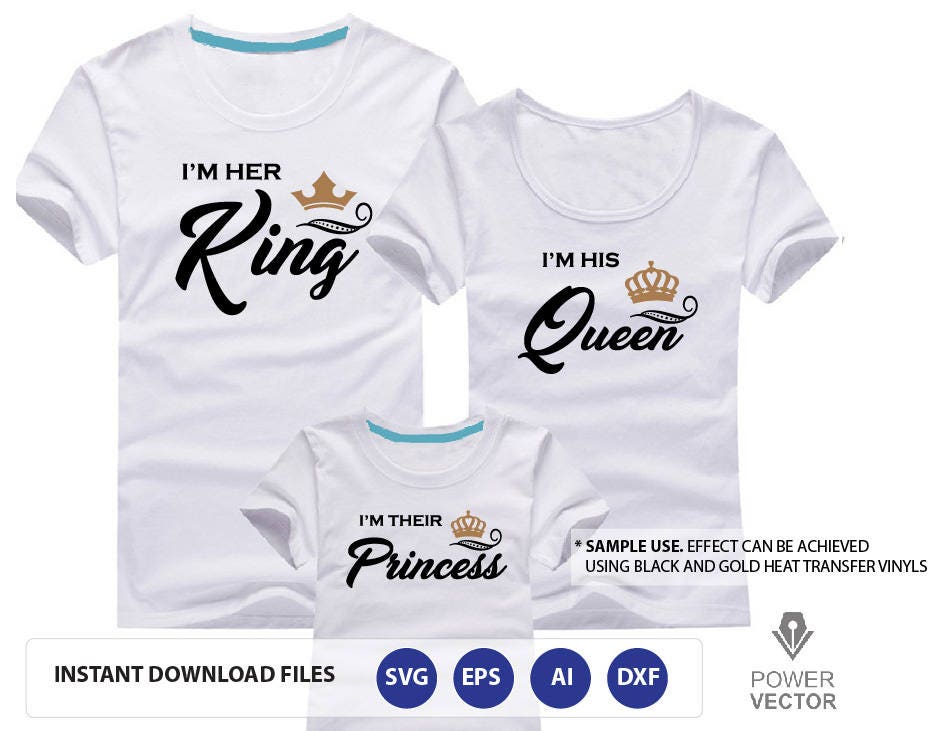 King Queen Princess Prince SVG Files 