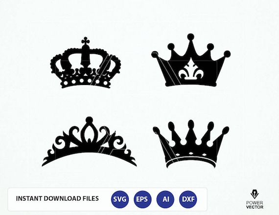 Crowns Svg Svg Princess Prince King Queen Cut Files Rown Etsy