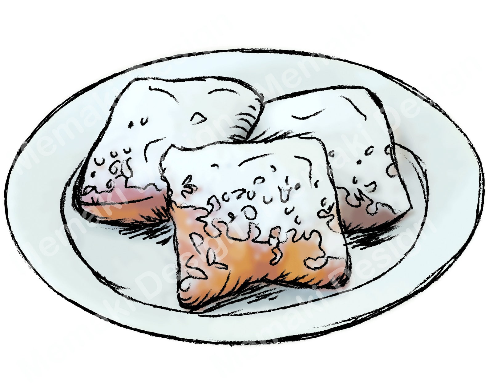 Original Art Digital Download On A Plate Kitchen Etsy