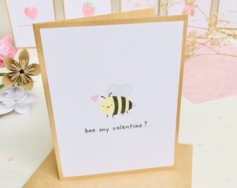 Bee my Valentine Card | Watercolour Cards