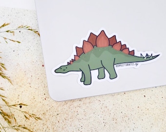 Smiley Stegosaurus Vinyl Sticker | Waterproof