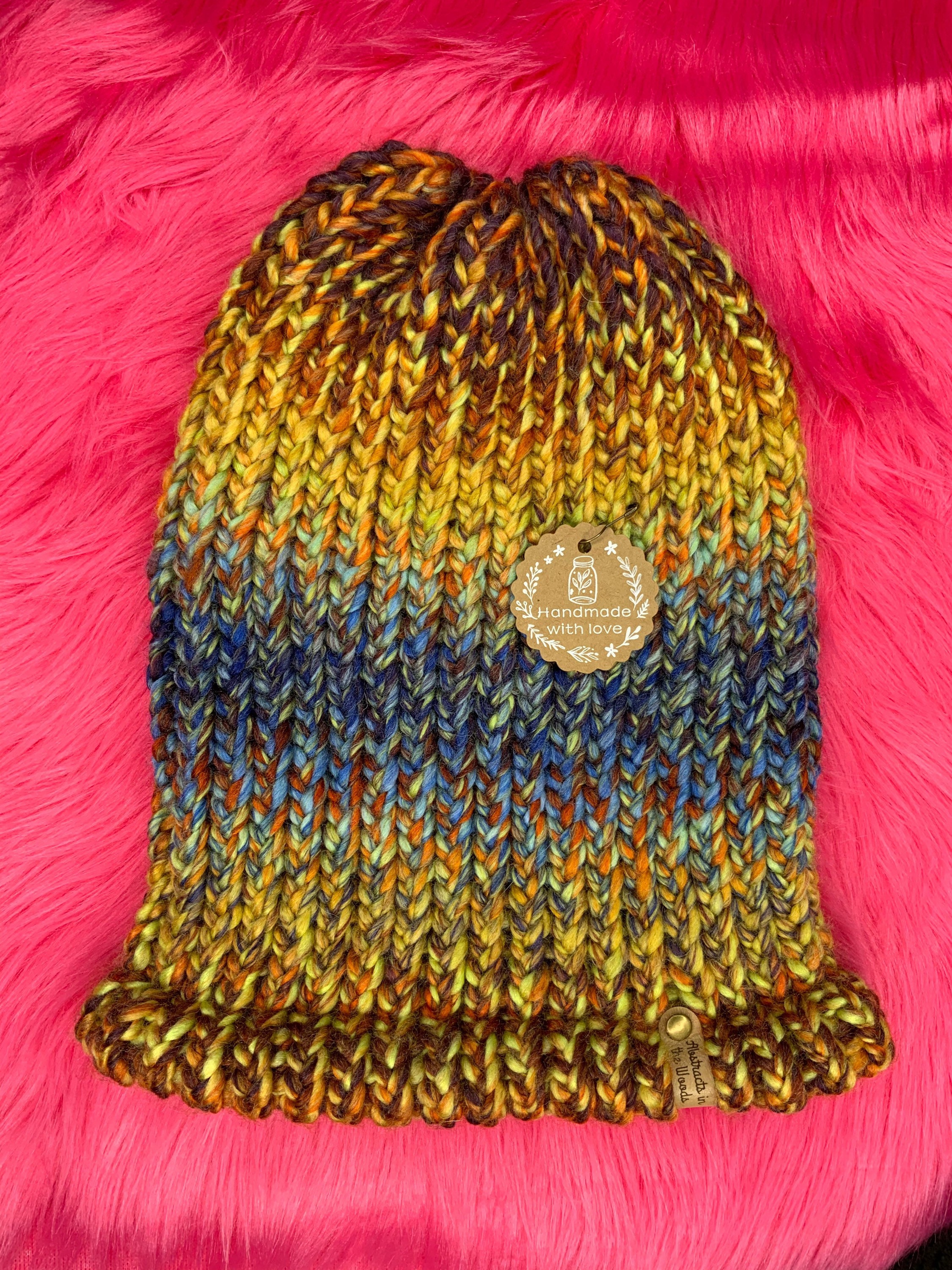 September Sunset yarn Bee Dream Spun Crochet Beanie Etsy