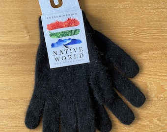 Black Possum Merino Gloves - Cosy Possum and Merino Wool Gloves