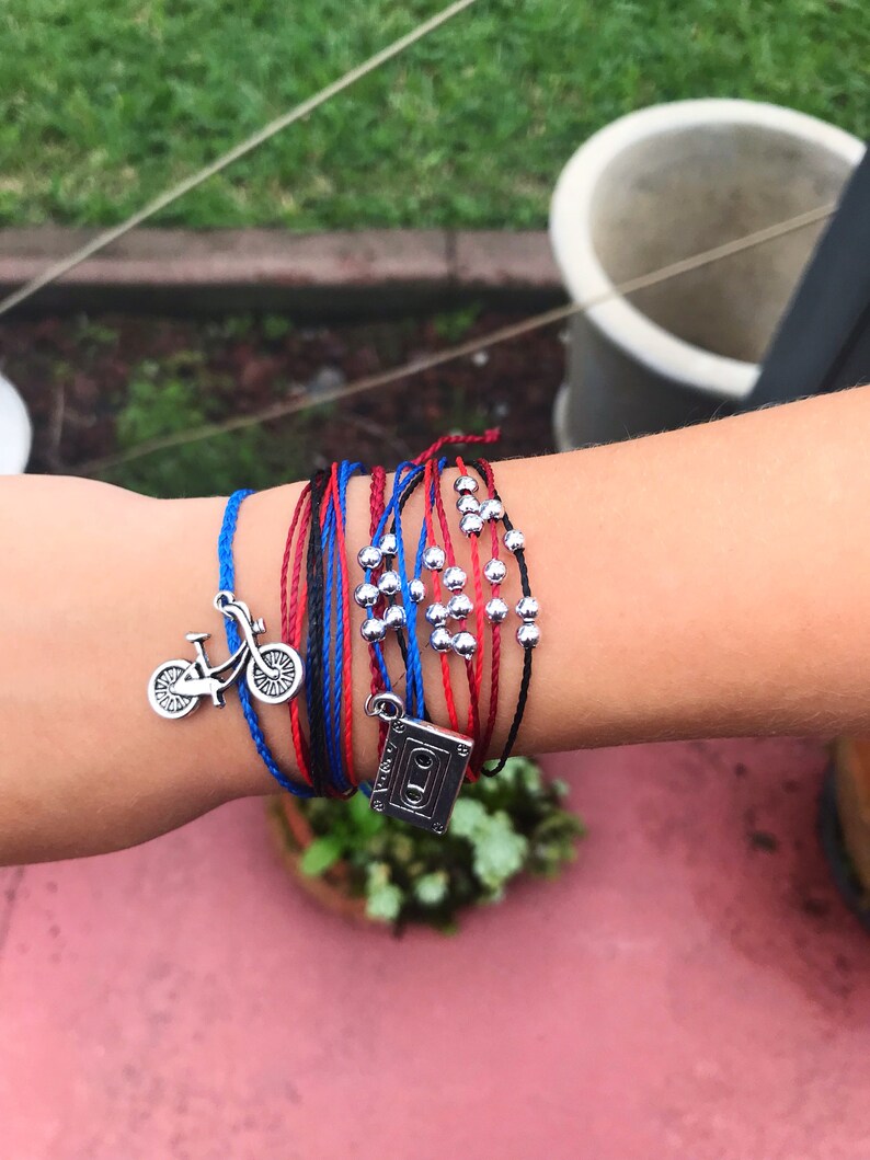 Stranger Things Inspired Bracelet Set Wax String Bracelet