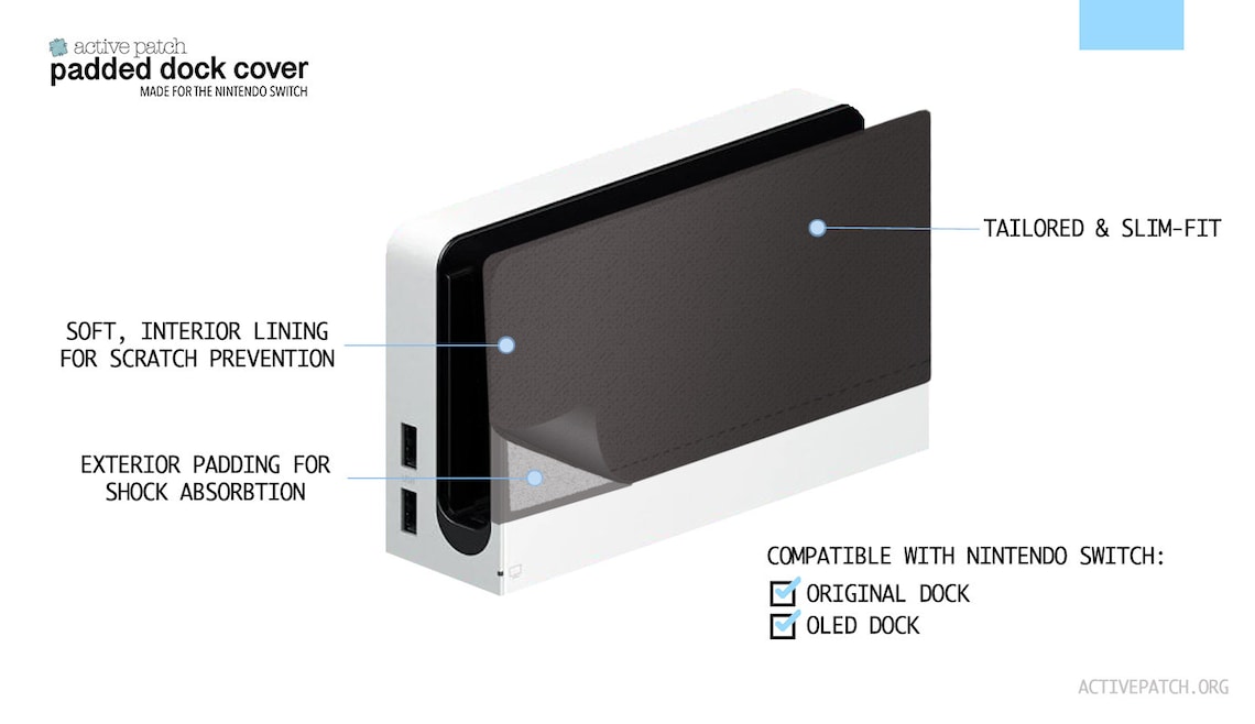 Padded Dock Cover Made for Nintendo Switch OLED Compatible Etsy UK