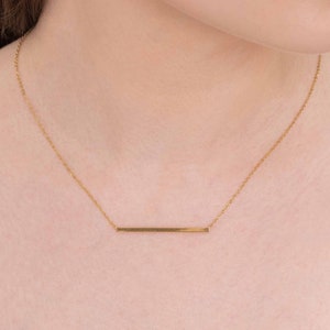 Minimalist Bar Necklace | Gold