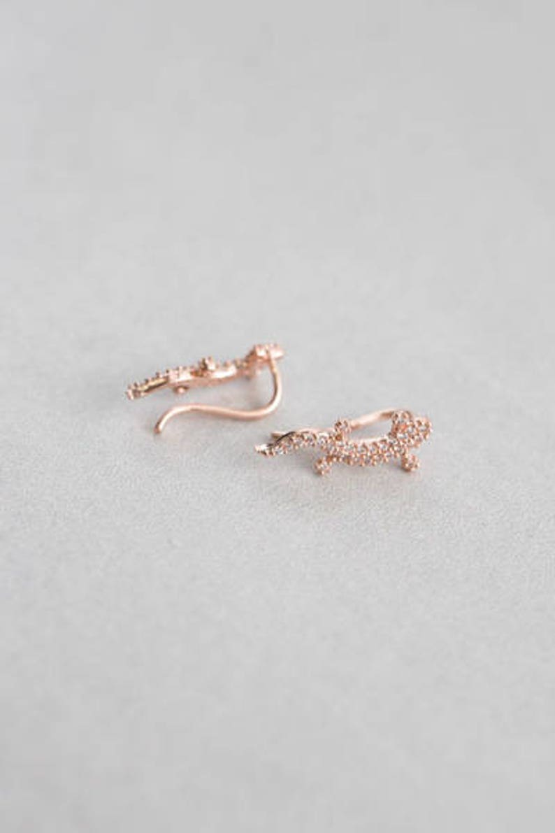 3 colors Lizard Ear Pin Earrings