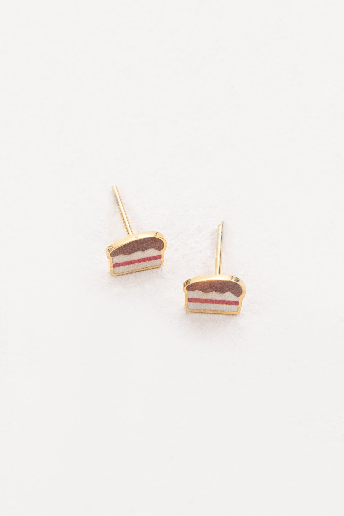 Cake Slice Stud Earrings Etsy