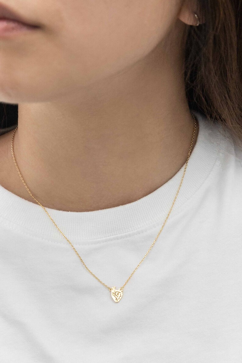 Heart Organ Necklace Etsy