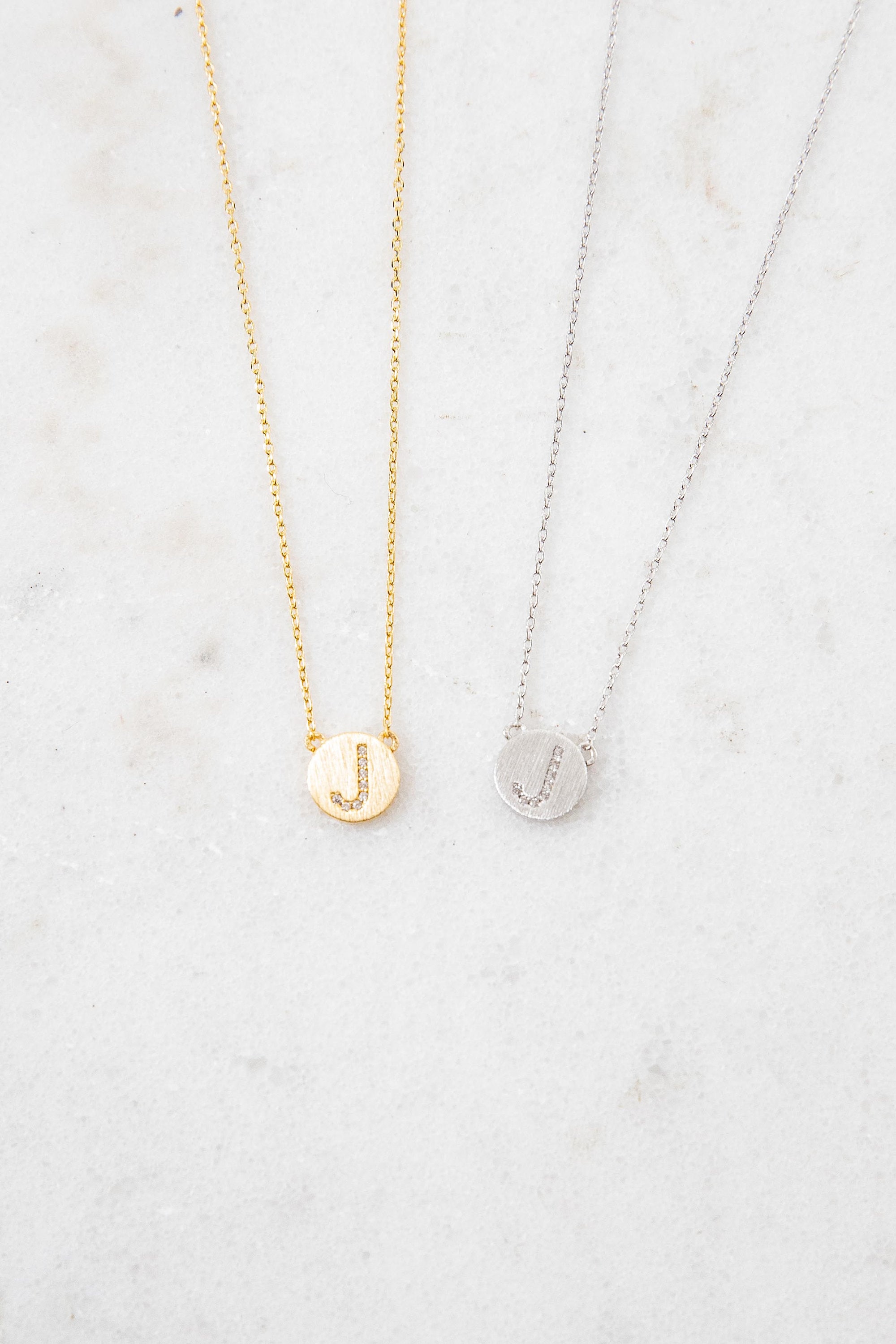 Initial Pendant Necklace J Etsy