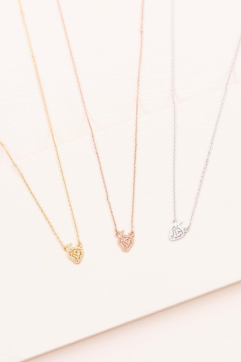 Heart Organ Necklace Etsy