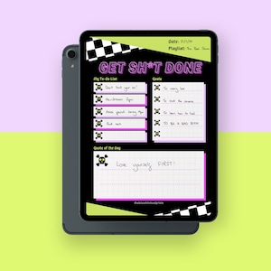 Printable Daily Planner, Avril Lavigne Inspired, GoodNotes Template, Personal Development, Vapourwave Aesthetic, Digital Download