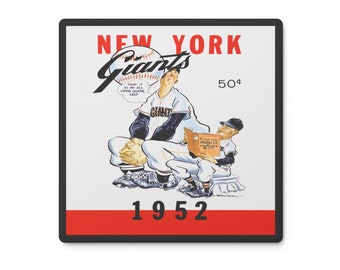1952 Vintage New York Giants Baseball Yearbook Cover - Soapstone Coaster Set (4)