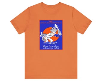 Vintage 1968 Baseball Portland Beavers Pacific Coast League Unisex Tee, T-Shirt, Shirt, Retro Sports Fan Gift, Baseball Lover Apparel