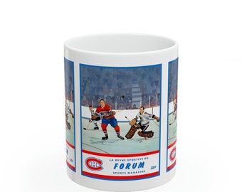 1962-1963 Vintage Montreal Canadiens Hockey Program Cover  - Ceramic Mug, 11oz