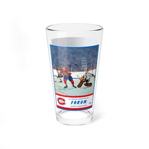 Mixing Glass, Vintage Canadiens Hockey Fan Gift, Whiskey Glass, Cocktail Glass, Barware, Montreal Hockey Decor