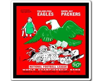 Magnets, 1960 Eagles Football Packers - Sports Memorabilia Gift, Fridge Decor, Football Fan Souvenir, Team Spirit