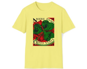 1935 Vintage Ohio State Buckeyes - Notre Dame Fighting Irish Football Program Cover - Softstyle T-Shirt