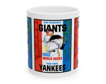 1962 Vintage San Francisco Giants - New York Yankees World Series Program Cover - Ceramic Mug, 11oz