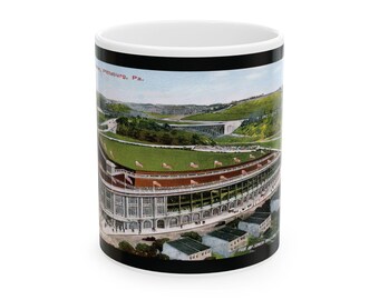 Ceramic Mug, Vintage Forbes Field Postcard - Pittsburgh Baseball, Pittsburgh Baseball Mug, Vintage Baseball Lover Gift, Baseball Fan