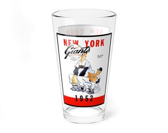 Mixing Glass, Vintage 1952 Baseball New York Giants, Sports Barware Gift, Baseball Fan Collectible, Bar Accessories, Home Decor, Father's