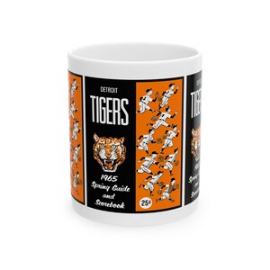 Baseball Spring Training 1965 Detroit Tigers Ceramic Mug - Vintage Sports Fan Gift, Detroit Tigers Memorabilia, Baseball Lover Mug, Baseball