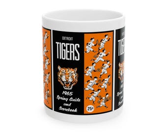Baseball Spring Training 1965 Detroit Tigers Ceramic Mug - Vintage Sports Fan Gift, Detroit Tigers Memorabilia, Baseball Lover Mug, Baseball