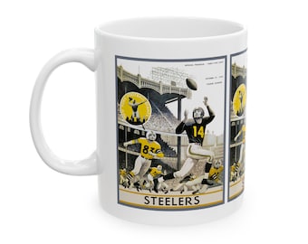 1956 Football New York Giants Steelers Program Cover - Ceramic Mug, 11oz, 15oz