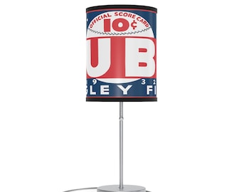1932 Vintage Chicago Cubs Baseball - Lamp on a Stand