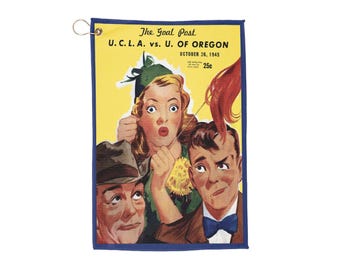1945 Oregon vs UCLA Football Golf Towel | Vintage Football Sports Design