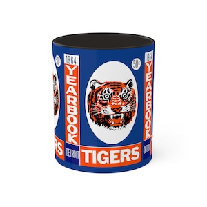 1964 Vintage Detroit Tigers Baseball Yearbook Cover - Colorful Mug, 11oz