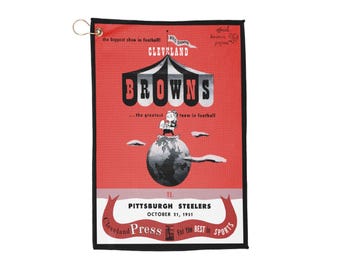 1951 Browns vs Steelers Football Towel | Vintage Game Sports Towel