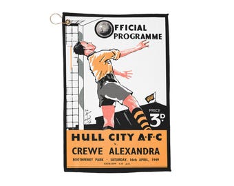 1949 Hull City AFC Vintage English Football Towel | Retro Soccer Memorabilia