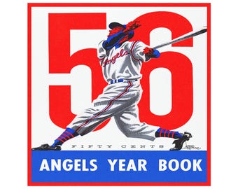 Vintage 1956 Baseball Los Angeles Angels Car Magnet - Sports Memorabilia, Team Spirit Accessories, Baseball Gift, Retro Decor, Fan