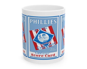 Ceramic Mug, 1939 Baseball Phillies, Sports Fan Gift, Vintage Baseball Mug, Baseball Lover Gift, Baseball Memorabilia, Sports Collectible
