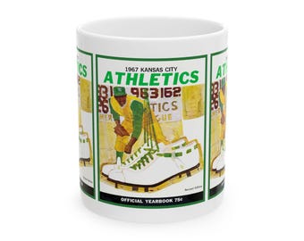 1967 Kansas City Athletics Baseball Mug | Retro Vintage Coffee Cup 11 oz and 15 oz