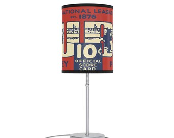 1929 Vintage Chicago Cubs Baseball - Lamp on a Stand