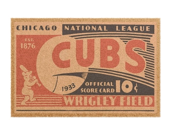 1933 Vintage Chicago Cubs Baseball - Doormat