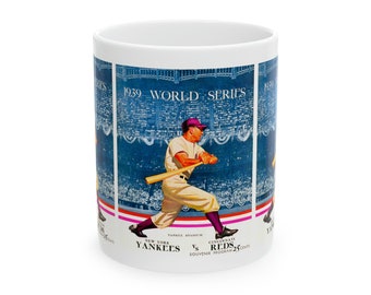 1939 Vintage New York Yankees World Series Program Cover - Ceramic Mug, 11oz