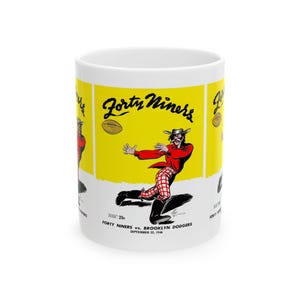 Vintage 1949 San Francisco Forty-Niners Football Ceramic Mug, Great Gift for Football Fans, Football Collectors, Sports Enthusiasts